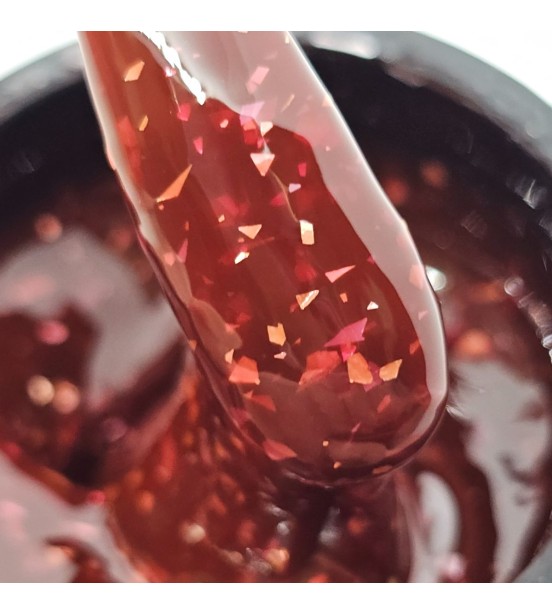 Marble Gold Deep Crimson Builder Gel