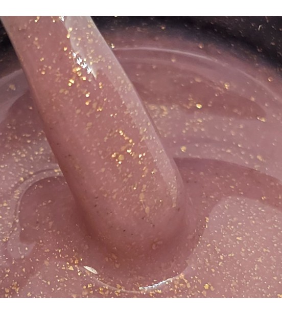 Gold Foil Sparkly Tan Builder Gel