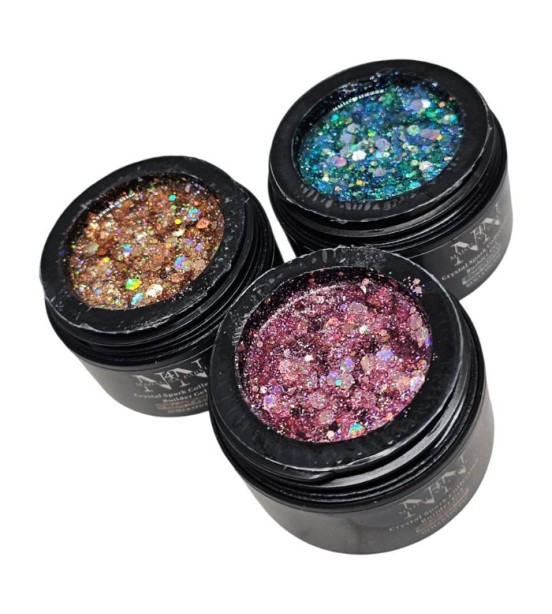 Set 3 Crystal Spark Collection Builder Gel
