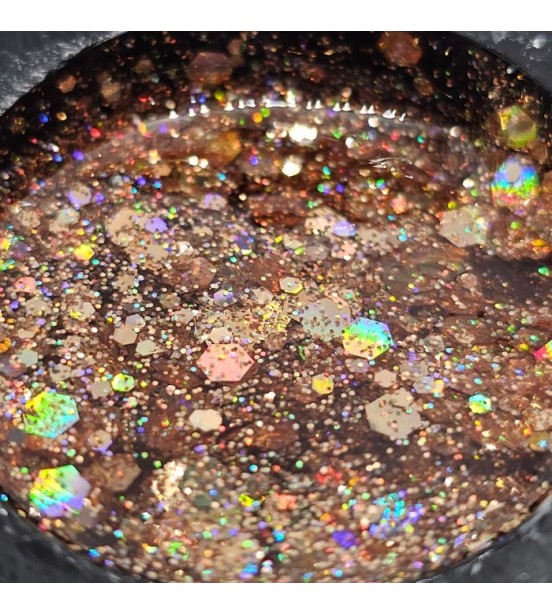 Golden Crystal Spark Collection Builder Gel