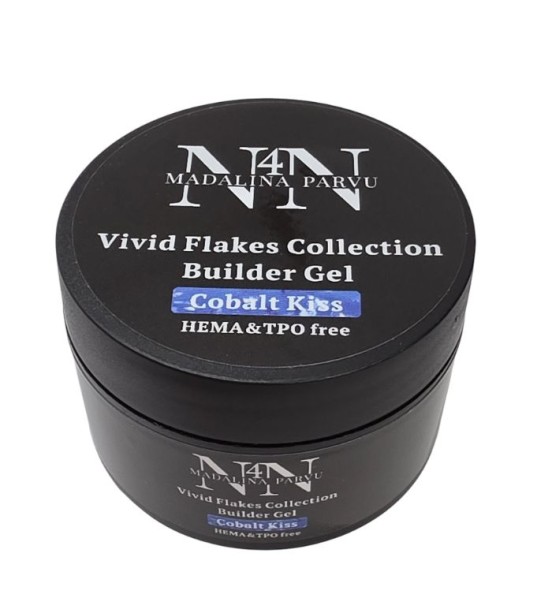 Vivid Flakes Cobalt Kiss Builder Gel