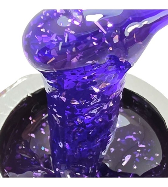 Vivid Flakes Purple Rain Builder Gel