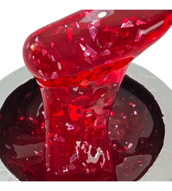 Vivid Flakes Red Velvet Builder Gel