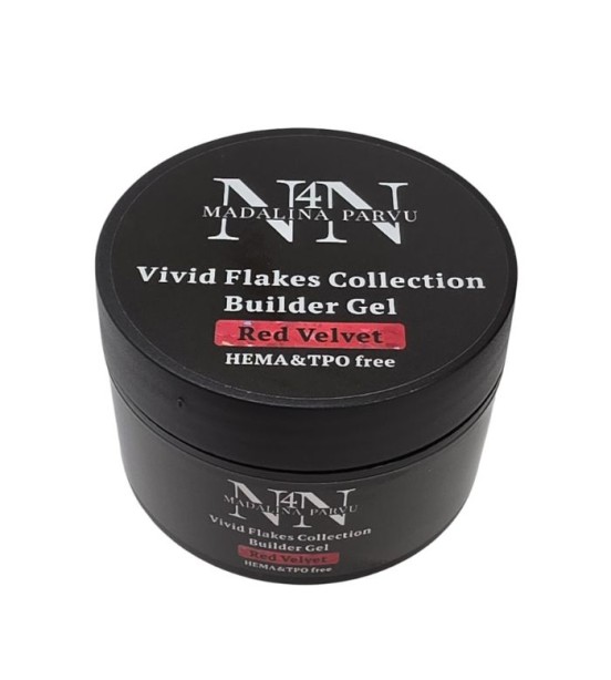 Vivid Flakes Red Velvet Builder Gel