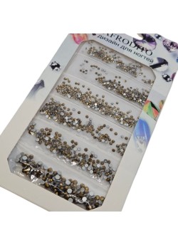 Set cristale 6 mărimi auriu