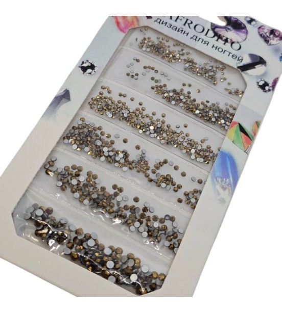 Set cristale 6 mărimi auriu